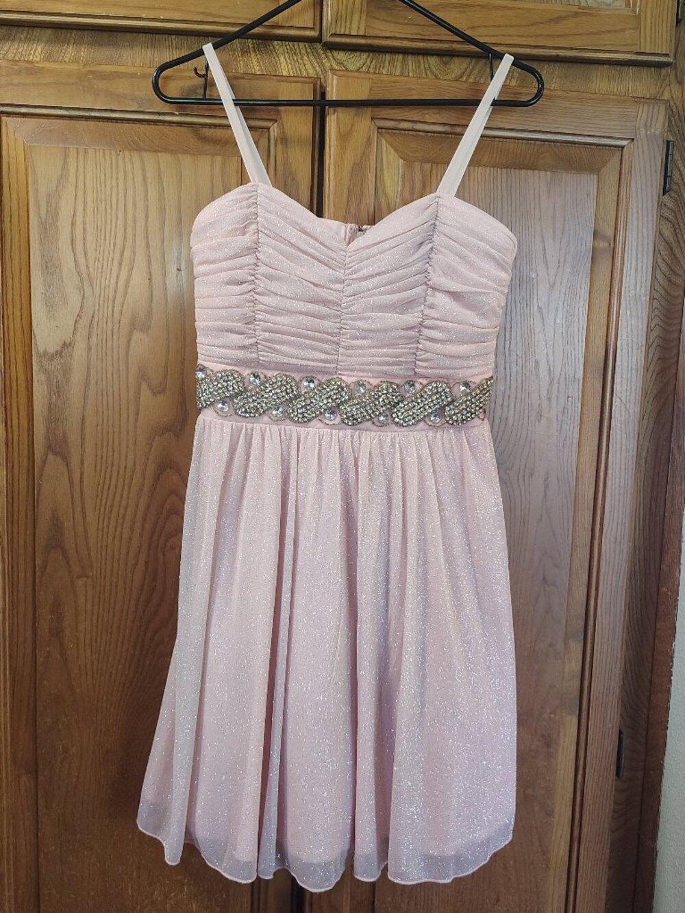 Trixxi Formal Dress Sz 13 Junior Women's Prom Wedding Pageant Sparkly Pink Bling